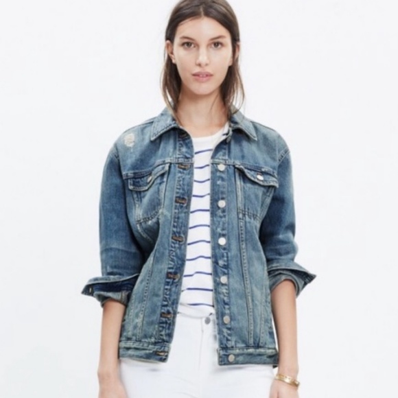 distressed jean jacket oversized